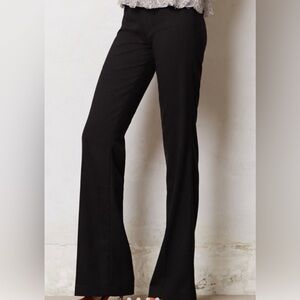 ARITZIA Elevenses The Brighton Wide Leg Trousers Black Linen Blend Buisness 4